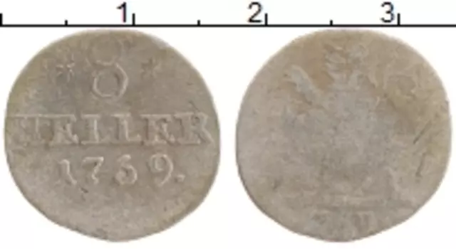 Монета 8 хеллеров Гессен-Касселя 1769 года Серебро
