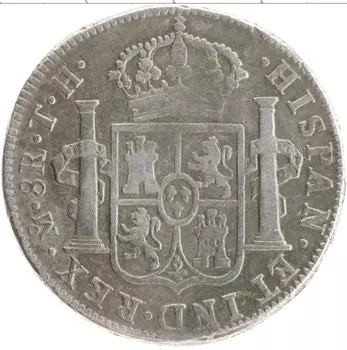 Монета 8 реалов Мексики 1809 года Серебро Фердинанд VII