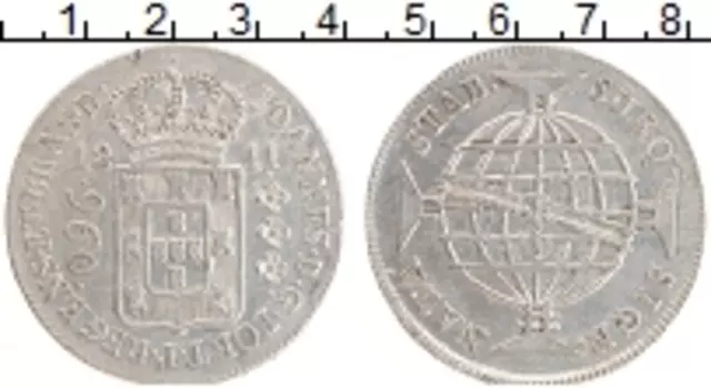 Монета 960 рейс Бразилии 1811 года Серебро Жоа VI