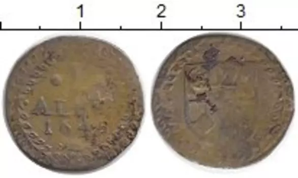 Монета альбус Вюрцбурга 1648 года Серебро