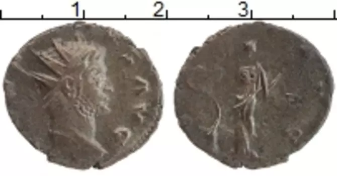 Монета антониниан Древнего Рима Биллон Галлиен 253-268 гг