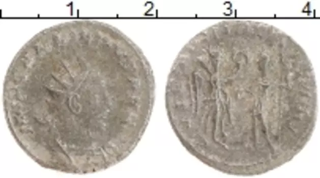 Монета антониниан Древнего Рима Биллон Галлиен 253-268 гг