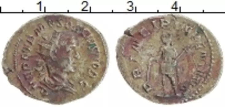 Монета антониниан Древнего Рима Биллон Геренний Этруск 251 г