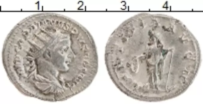 Монета антониниан Древнего Рима Биллон Гордиан III 238- 244 гг