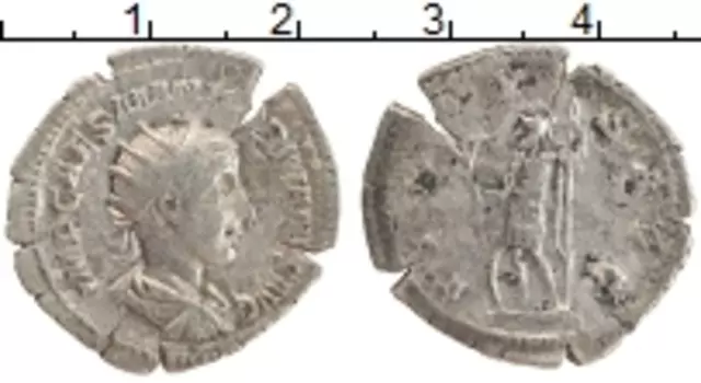 Монета антониниан Древнего Рима Биллон Гордиан III 238- 244 гг