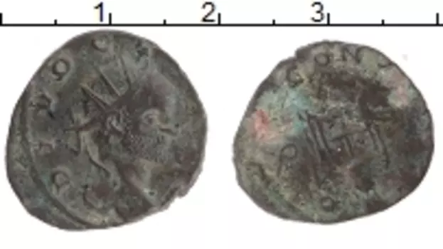 Монета антониниан Древнего Рима Биллон Клавдий Готский 268-270 гг