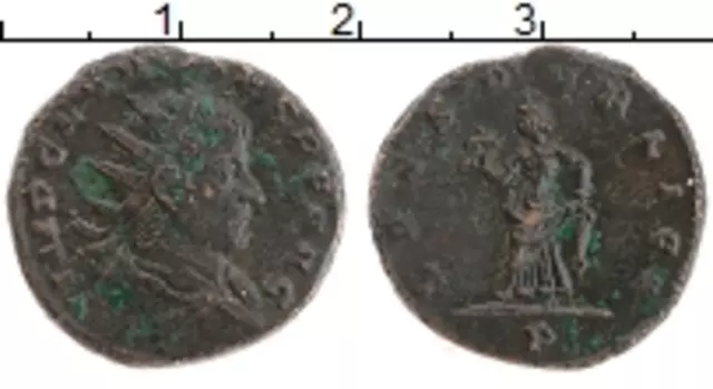 Монета антониниан Древнего Рима Биллон Клавдий II Готский 268-270 гг