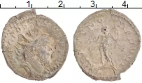 Монета антониниан Древнего Рима Биллон Постум 260-269 гг