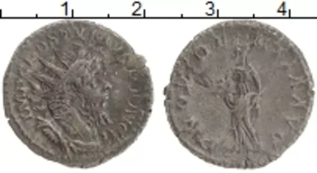 Монета антониниан Древнего Рима Биллон Постум 260-269 гг