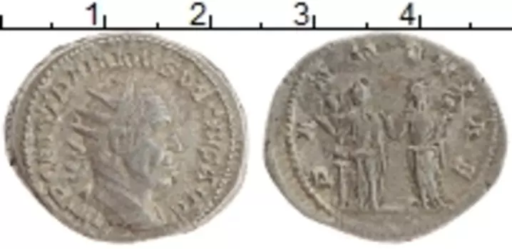 Монета антониниан Древнего Рима Биллон Траян Деций 249-251 гг