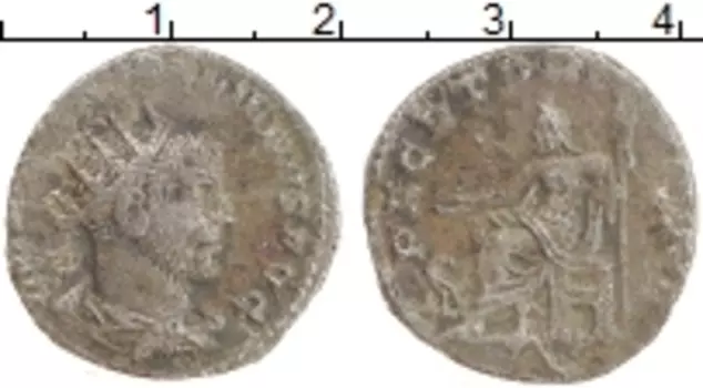 Монета антониниан Древнего Рима Биллон Валериан I Старший 253-260 гг