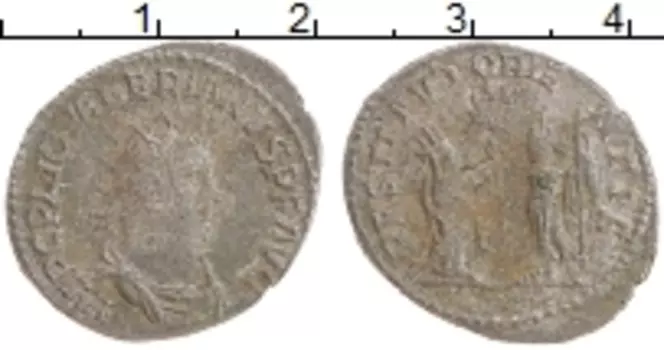 Монета антониниан Древнего Рима Биллон Валериан I Старший 253-260 гг