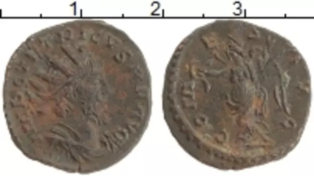 Монета антониниан Древнего Рима Медь Тетрик I 271-274 гг