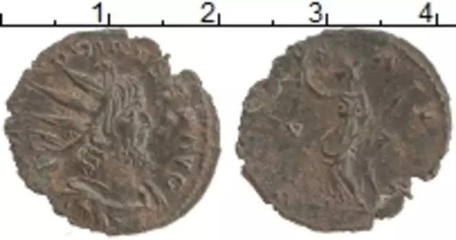 Монета антониниан Древнего Рима Медь Викторин 269-271 гг