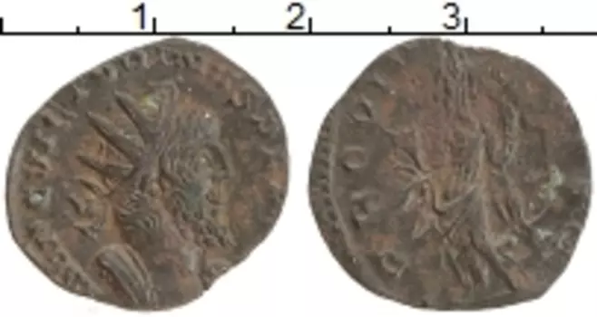 Монета антониниан Древнего Рима Медь Викторин 269-271 гг