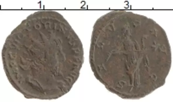 Монета антониниан Древнего Рима Медь Викторин 269-271 гг