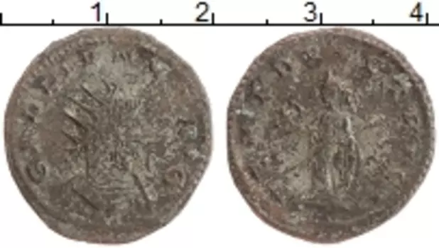 Монета антониниан Древнего Рима Серебро III век