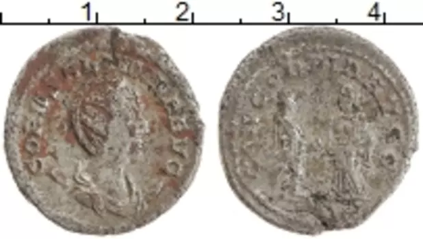 Монета антониниан Древнего Рима Серебро Салонина