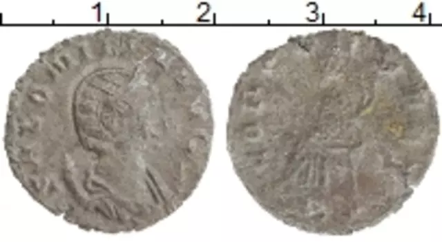 Монета антониниан Древнего Рима Серебро Салонина