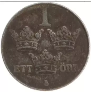 Монета эре Швеции 1948 года Железо Густав V