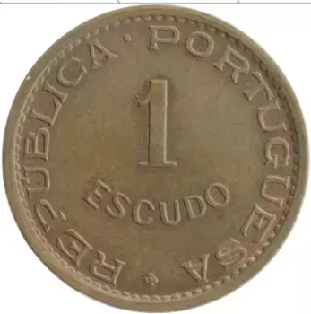 Монета эскудо Анголы 1972 года Бронза