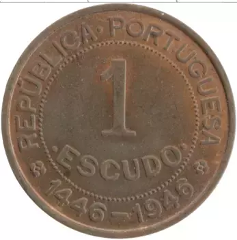 Монета эскудо Гвинеи 1946 года Бронза