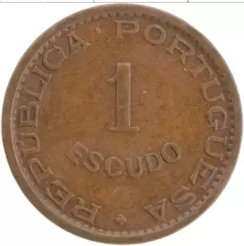 Монета эскудо Мозамбика 1953 года Бронза