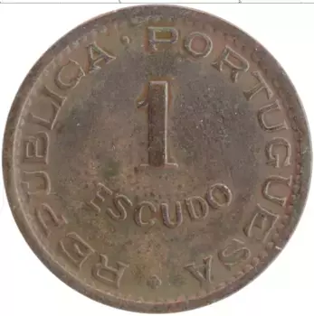 Монета эскудо Мозамбика 1965 года Бронза