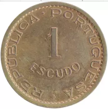 Монета эскудо Мозамбика 1974 года Бронза