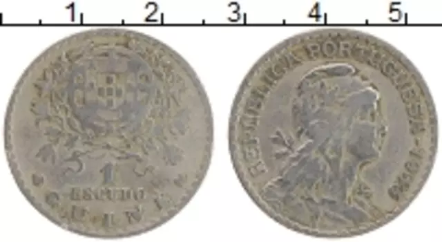 Монета эскудо Португальской Гвинеи 1933 года Медно-никель