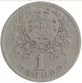 Монета эскудо Португалии 1946 года Медно-никель