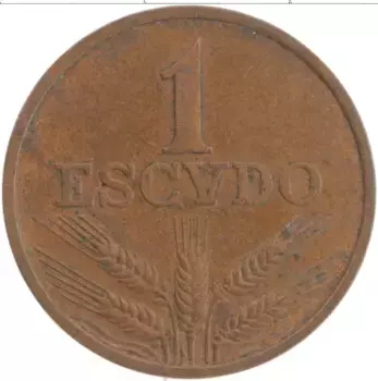 Монета эскудо Португалии 1970 года Бронза