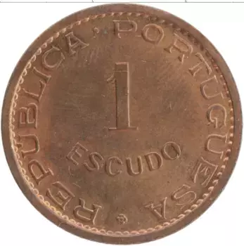 Монета эскудо Тимора 1970 года Медь Протекторат Португалии
