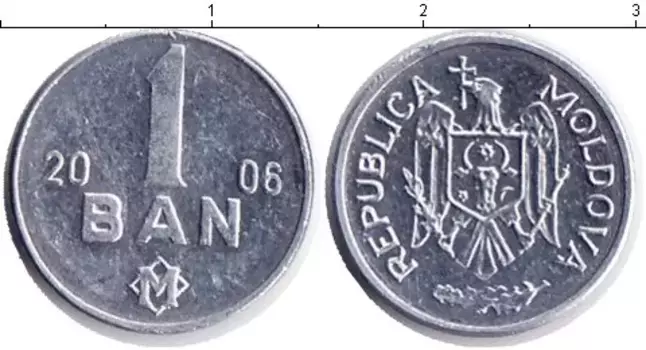 Монета бани Молдавии 2006 года Алюминий