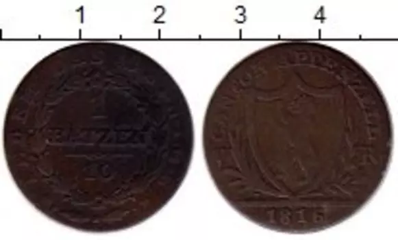 Монета батзен Аппенцелль-Ауссеродена 1816 года