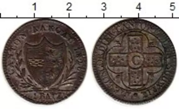 Монета батзен Аргау 1826 года Серебро