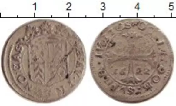 Монета батзен Ньюшателя 1622 года Серебро