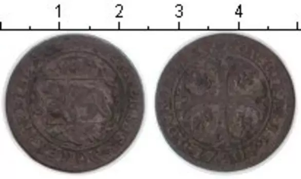 Монета 1/2 батзена Швейцарии 1720 года Серебро Кантон Берн