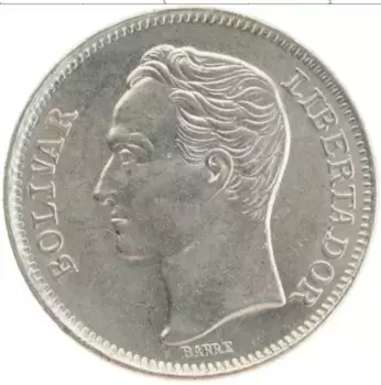 Монета боливар Венесуэлы 1989 года Медно-никель