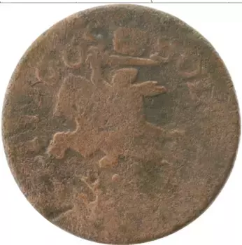 Монета боратинка Польши 1665 года Медь Ян Казимир