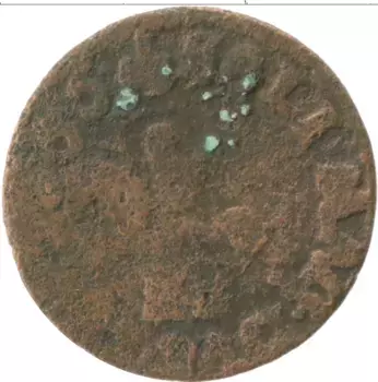 Монета боратинка Польши 1666 года Медь Ян Казимир