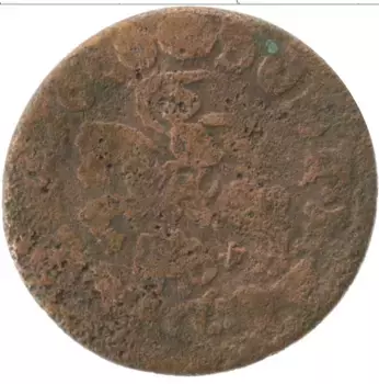 Монета боратинка Польши Медь Ян Казимир