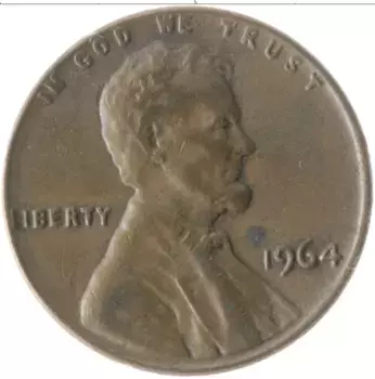 Монета цент Америки 1964 года Бронза Авраам Линкольн