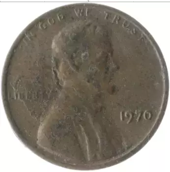 Монета цент Америки 1970 года Бронза Линкольн