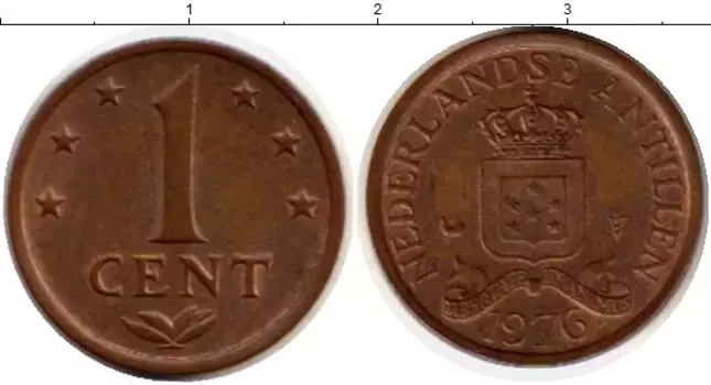 Монета цент Антильских островов 1976 года Бронза