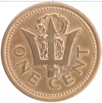 Монета цент Барбадоса 1996 года Бронза