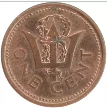Монета цент Барбадоса 2005 года Бронза
