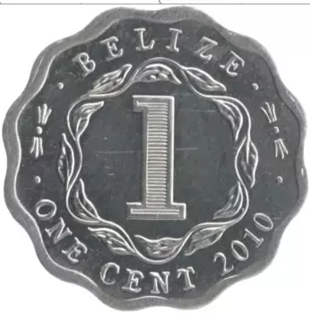 Монета цент Белиза 2010 года Алюминий Елизавета II