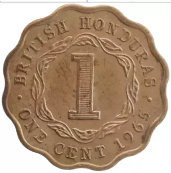 Монета цент Гондураса 1965 года Бронза Елизавета II