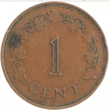 Монета цент Мальты 1972 года Бронза